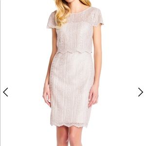 Adrianna Papell scalloped popover short dress